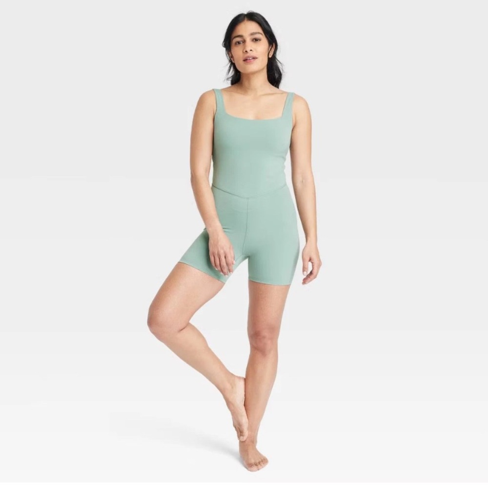 All in Motion Women's Light Green Shapewear Bodysuit